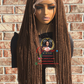 22/24 Inches Queen 13x6 Box Braid Wig Color-30 Ready to Ship