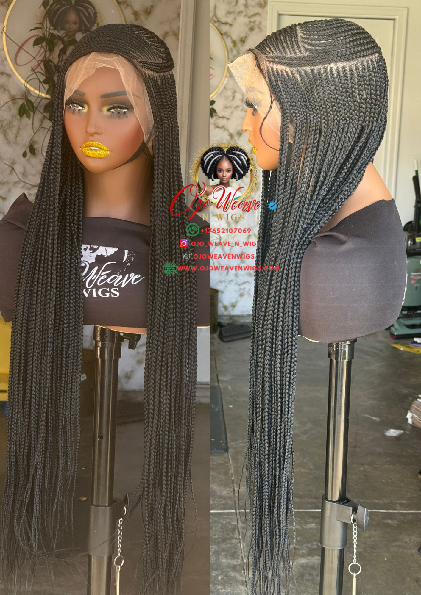 Zatani Unit Full Lace Wig Color Black 28/30 inch Ready to Ship